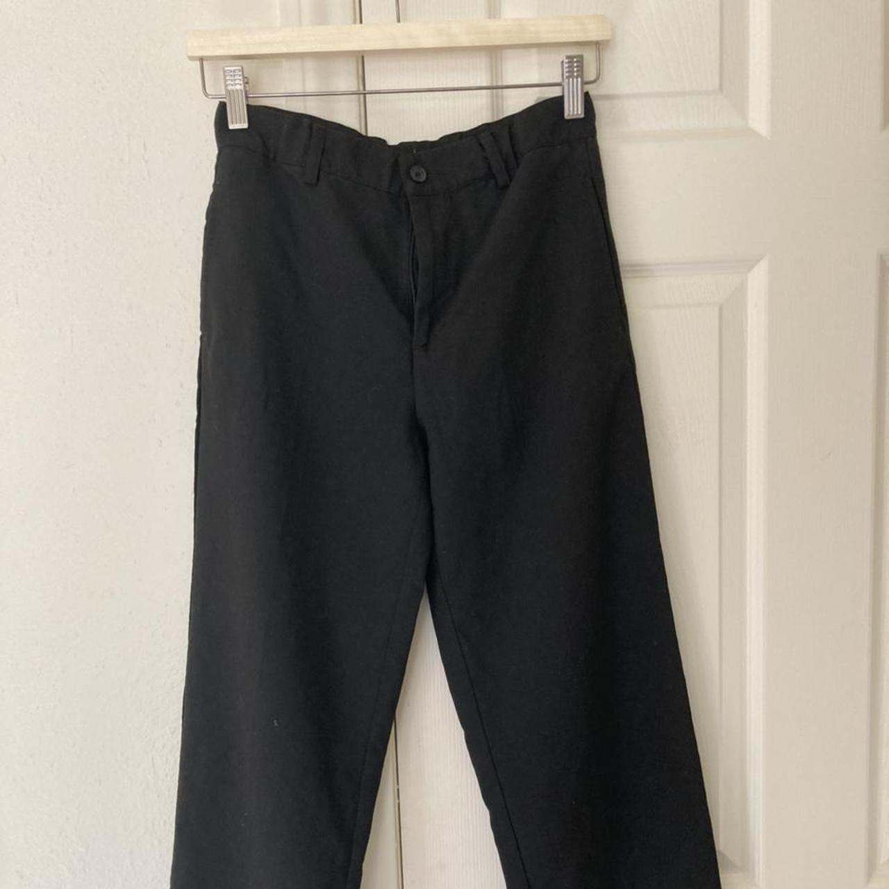 Black trousers / chino pant no marked brand or size... - Depop