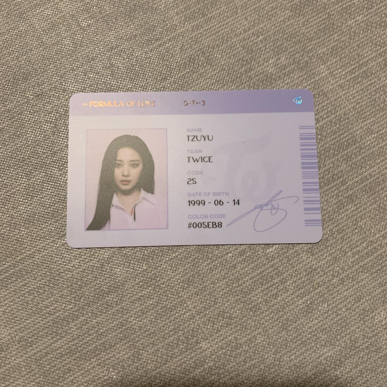 tzuyu id card pc READ BIO‼️ - Depop