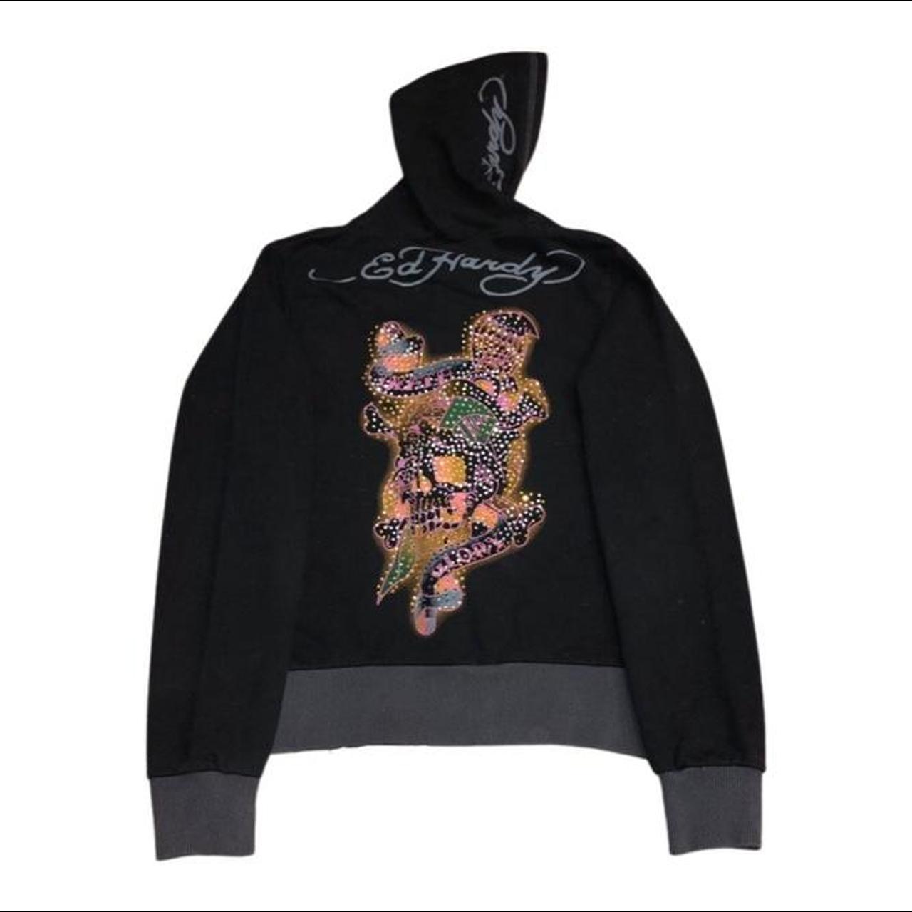 Ed Hardy Women's multi Hoodie | Depop