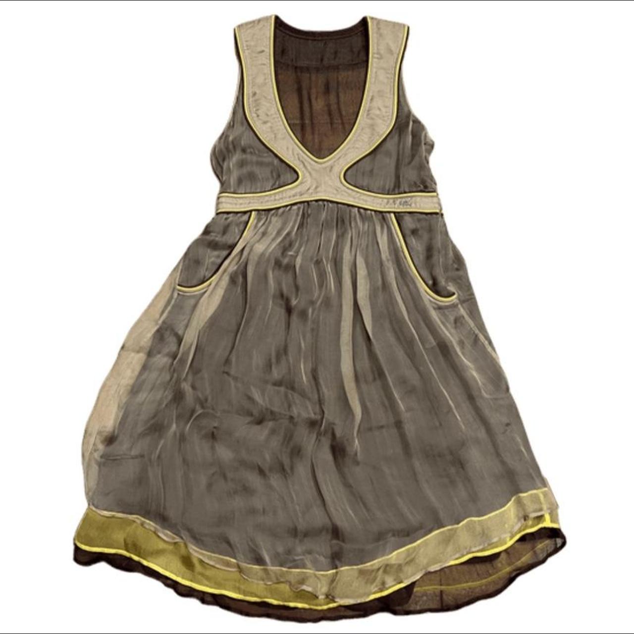 Miss Sixty Women's Grey and Khaki Fancydress Depop