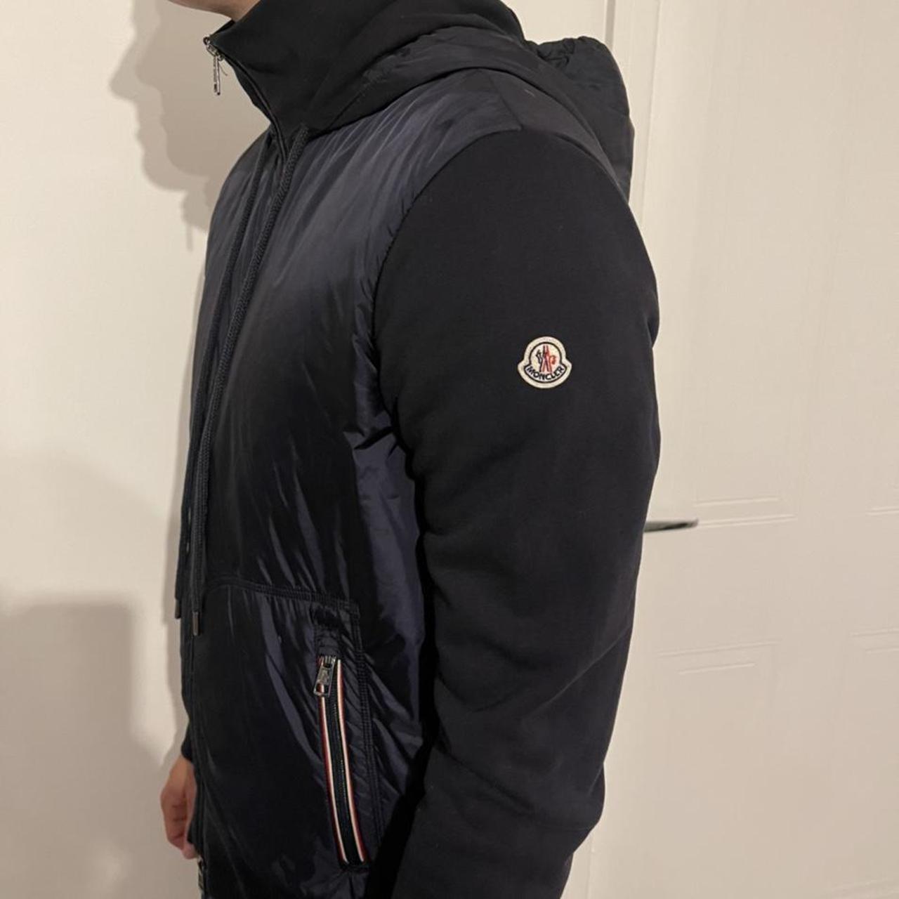 Mens Blue Moncler jacket Size XL Small sizing would... Depop