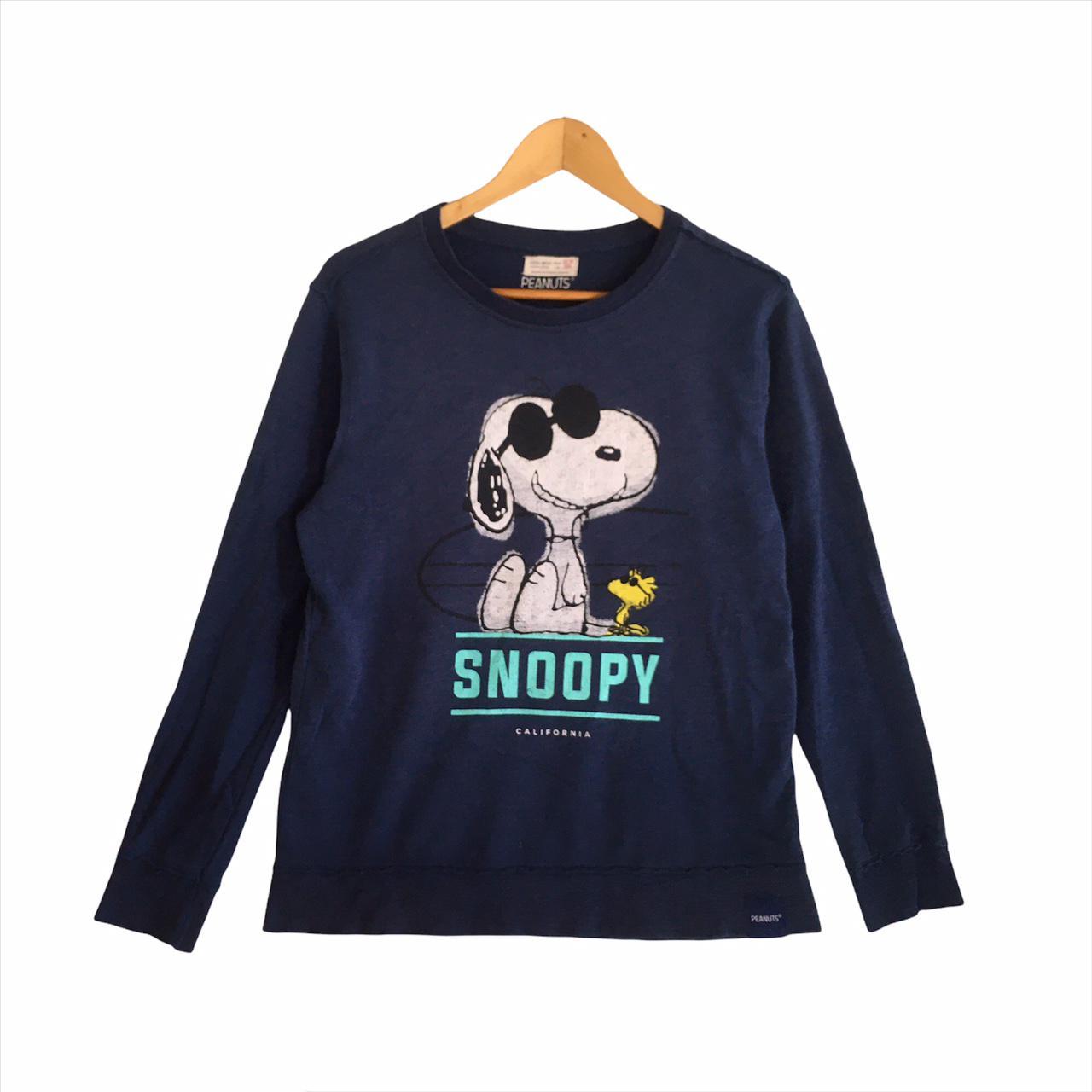 Rare Peanuts Big Logo Snoopy Jumper Pullover... - Depop