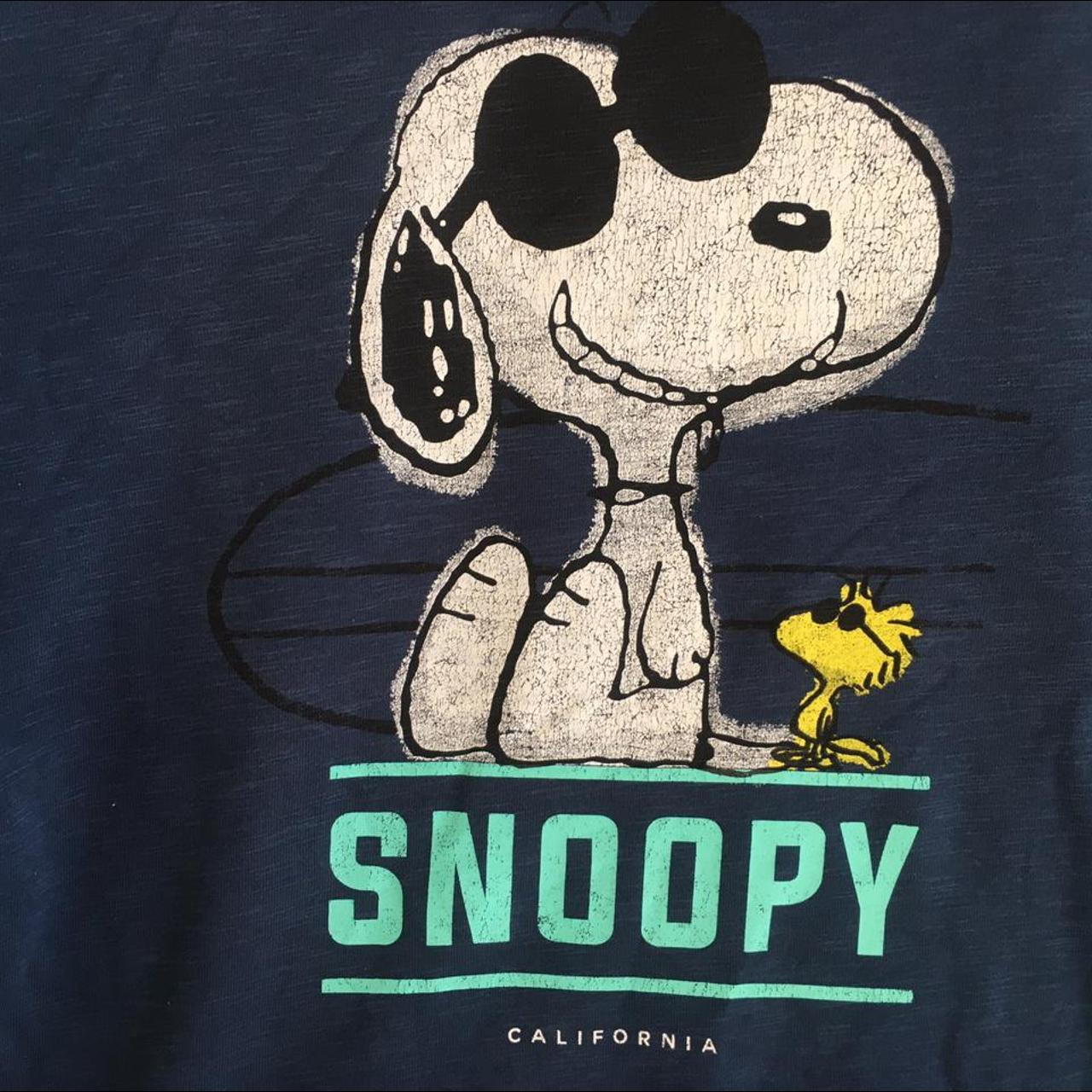 Rare Peanuts Big Logo Snoopy Jumper Pullover... - Depop