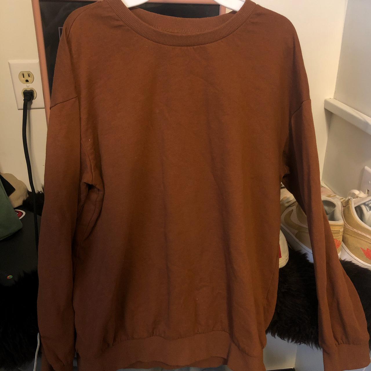 plain brown sweatshirt