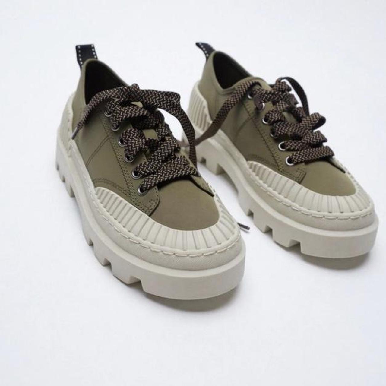 zara khaki trainers