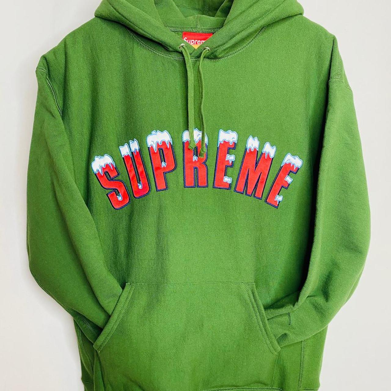 Supreme ss16 arc logo long sleeve (lime green) Size - Depop