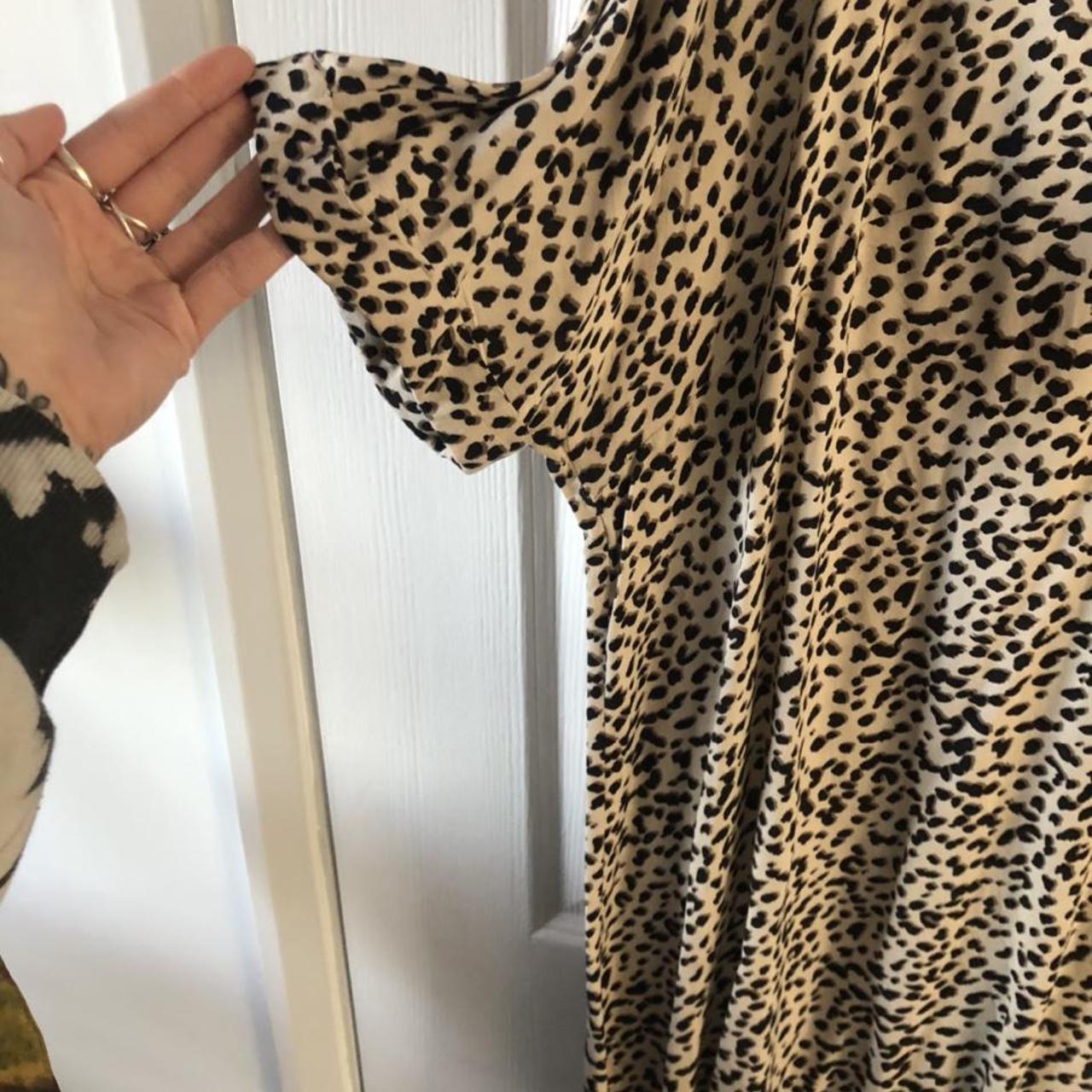 H&M leopard print dress. Size 16 but would fit sizes... Depop