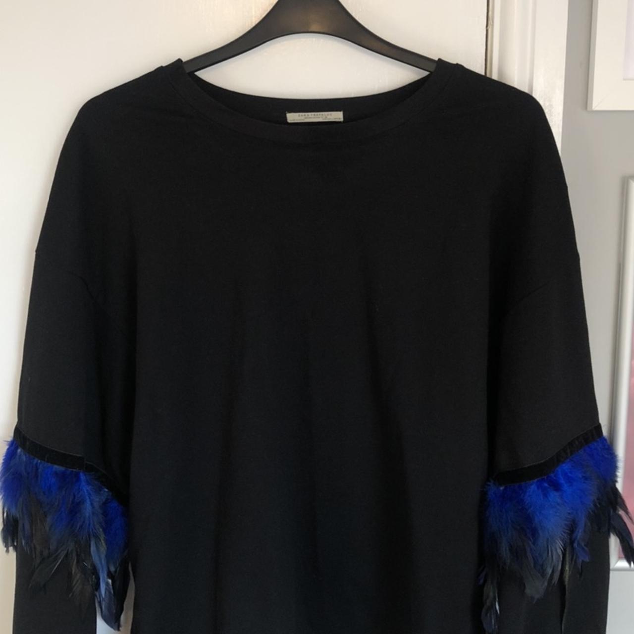 zara feather jumper