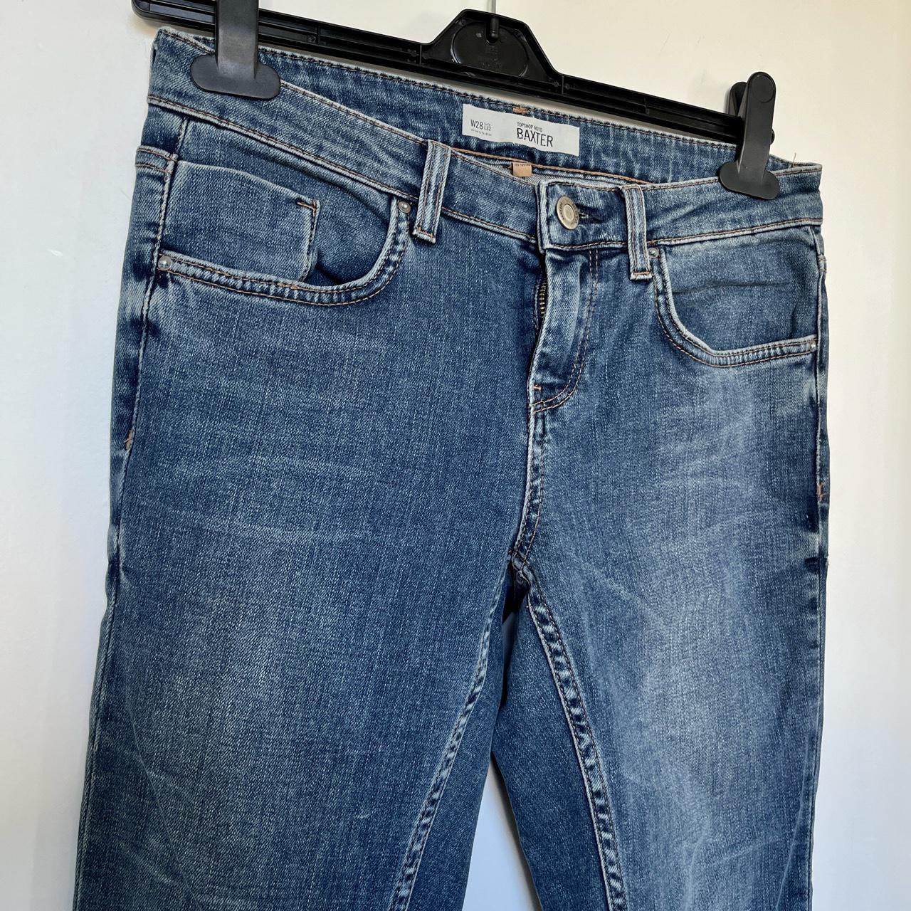 Topshop Baxter jeans w28 l32 / W 71cm L 81 cm. Blue... - Depop