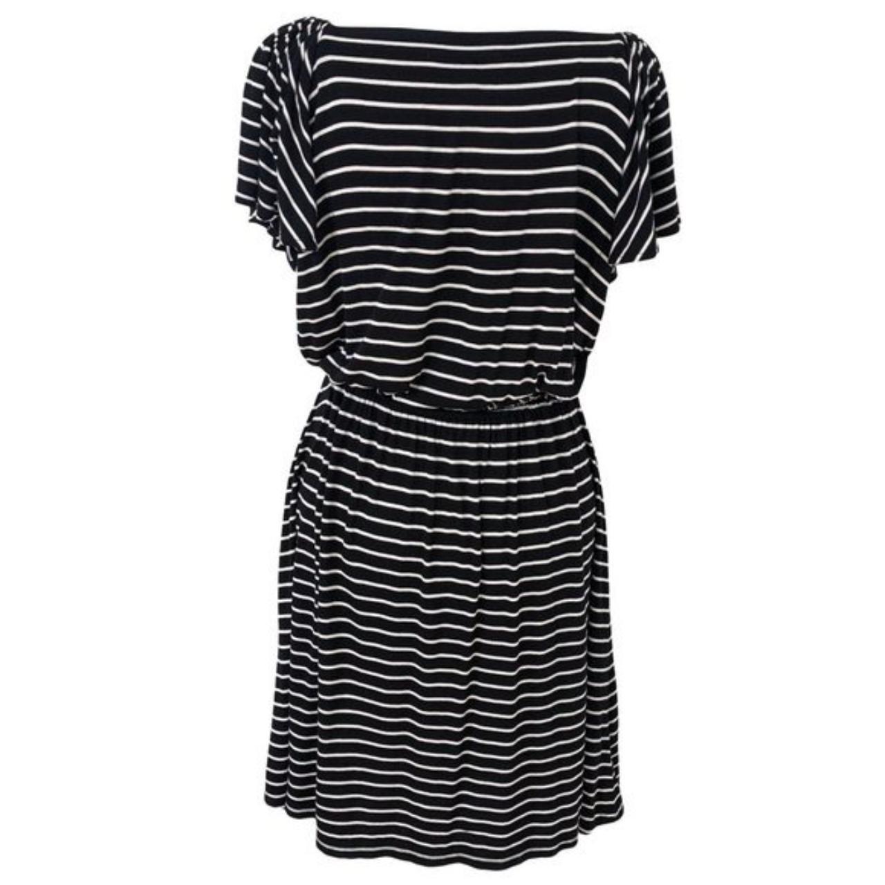 LOFT knit mini blouson dress with elastic waist.... Depop