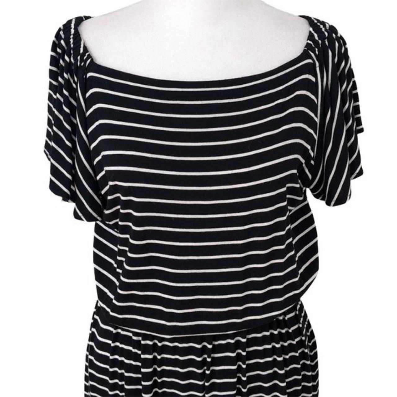 LOFT knit mini blouson dress with elastic waist.... Depop