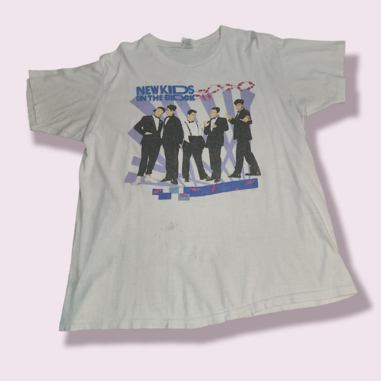 Vintage 90s New Kids On The Block tshirt Front and... - Depop