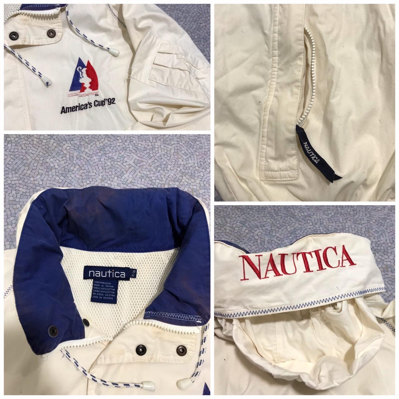 Nautica Men's White and Navy Jacket (4)