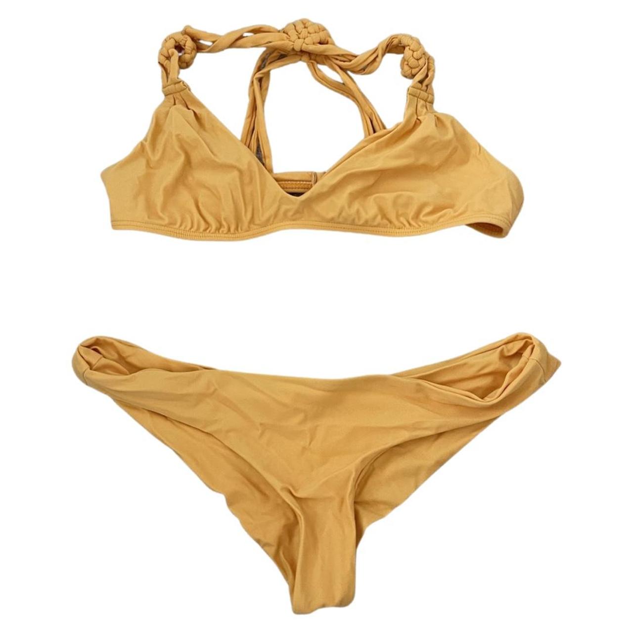 Women's Orange and Yellow Bikinisandtankinisets Depop