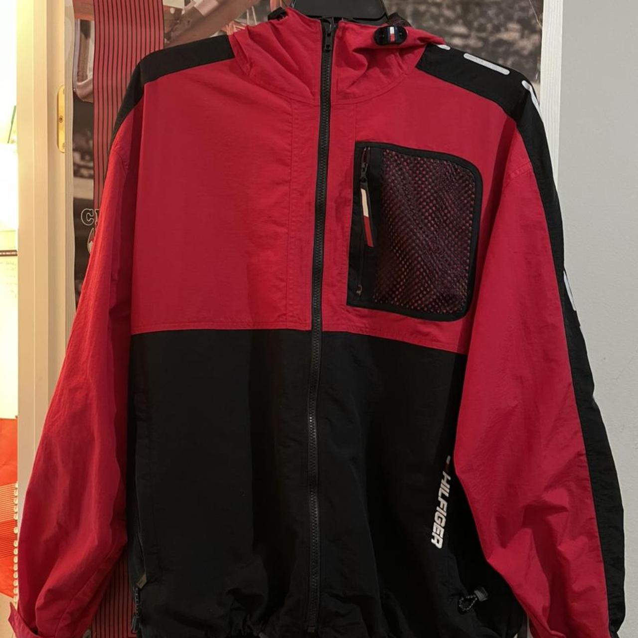 Tommy hilfiger red outlet and black jacket