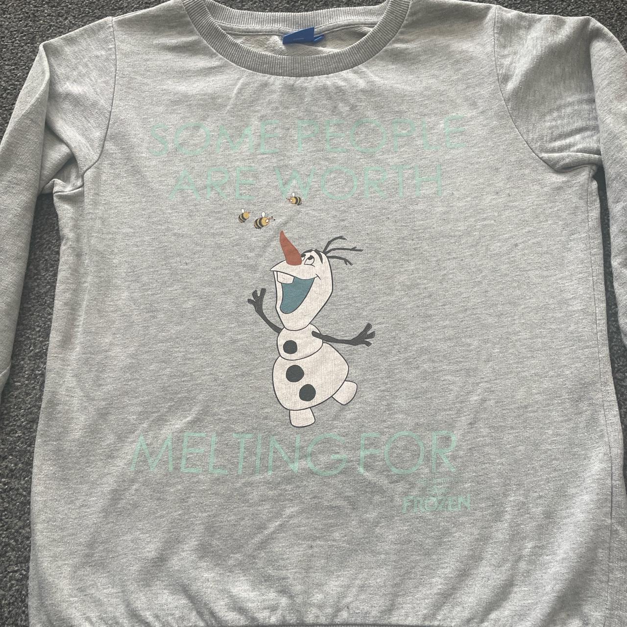 Disney Frozen Jumper 720 Size 8 Pit to Pit Depop