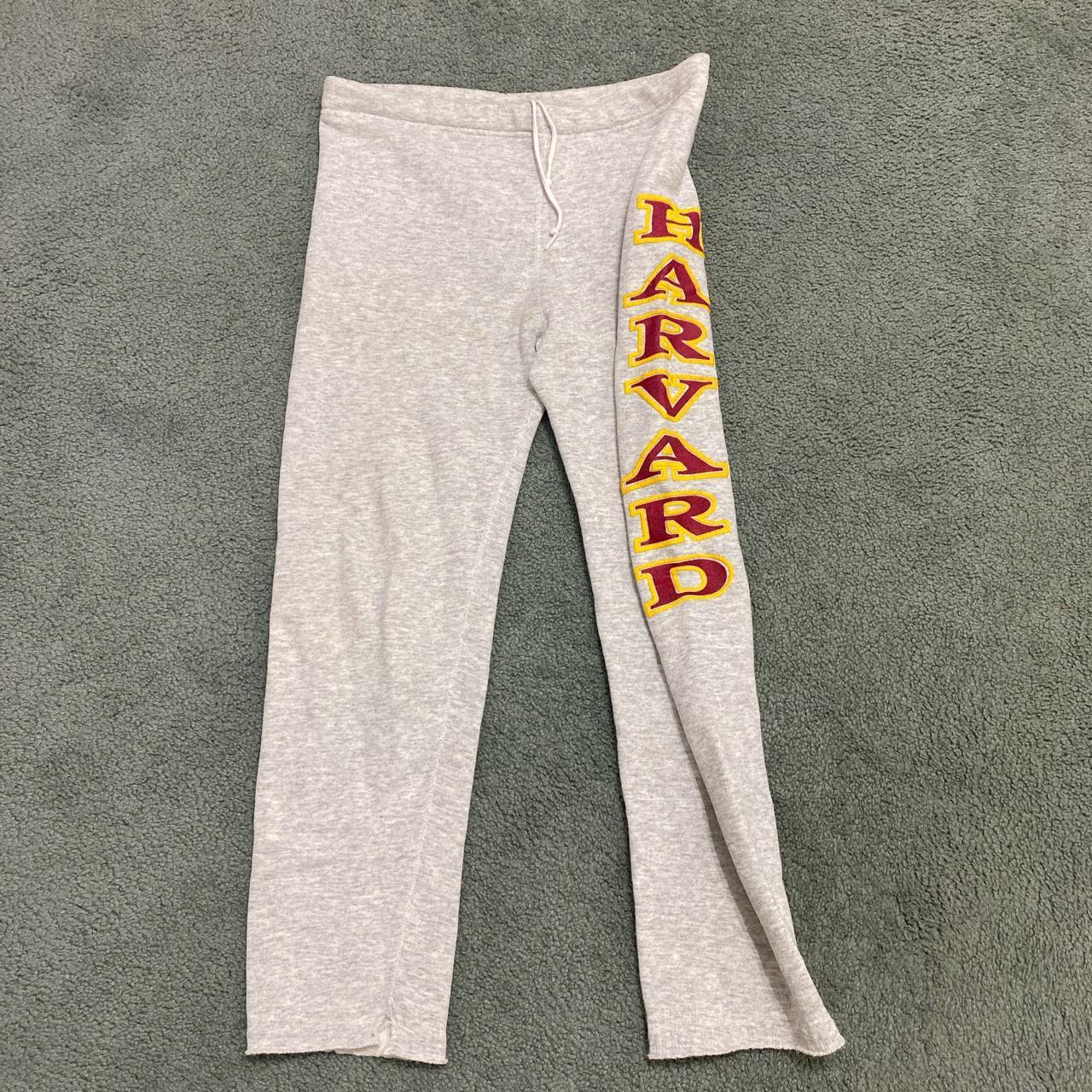 Vintage 80s 90s harvard university gray sweats pants - Depop