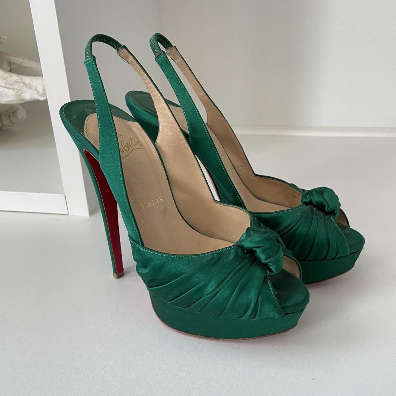 Christian louboutin hot sale green heels