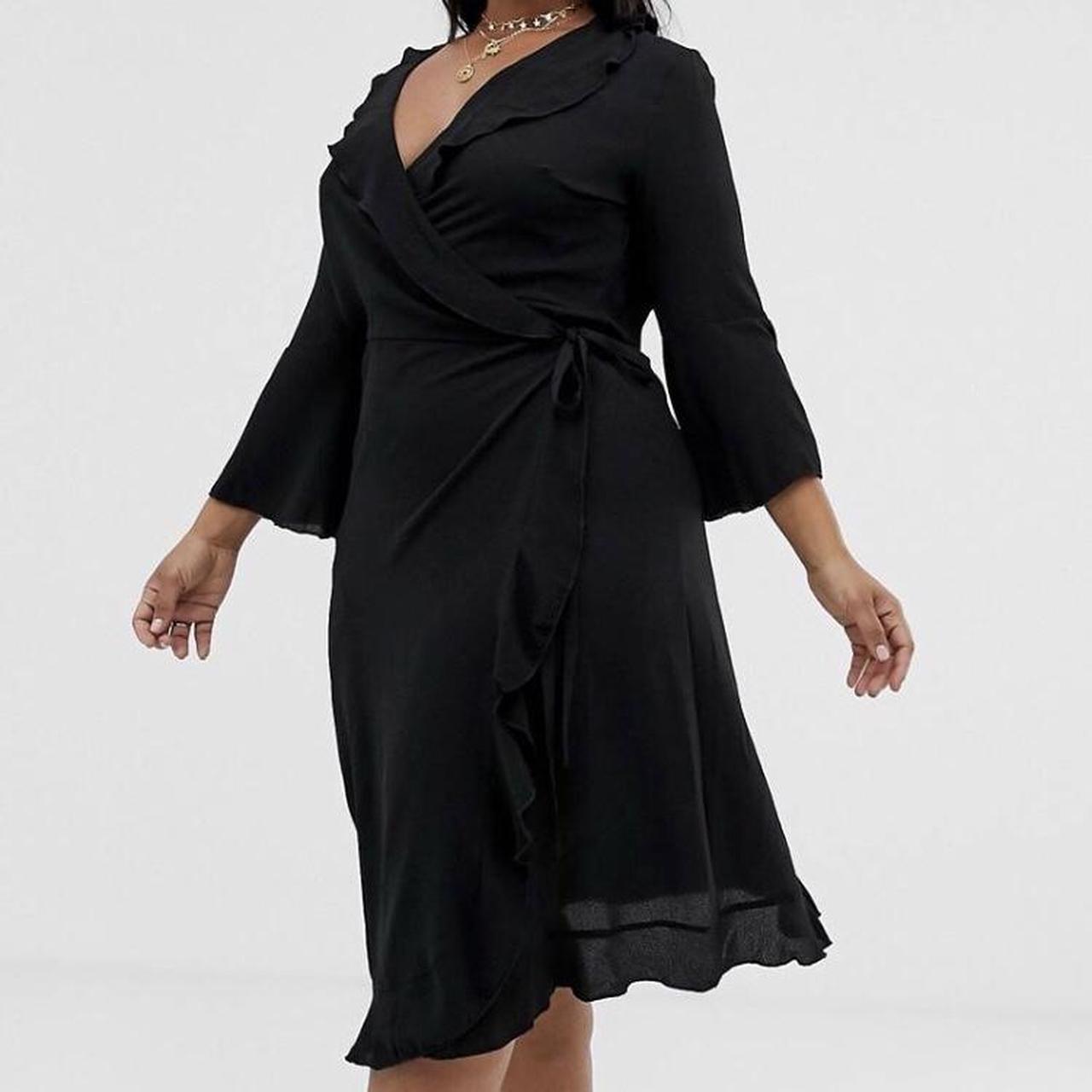 outrageous fortune ruffle wrap dress