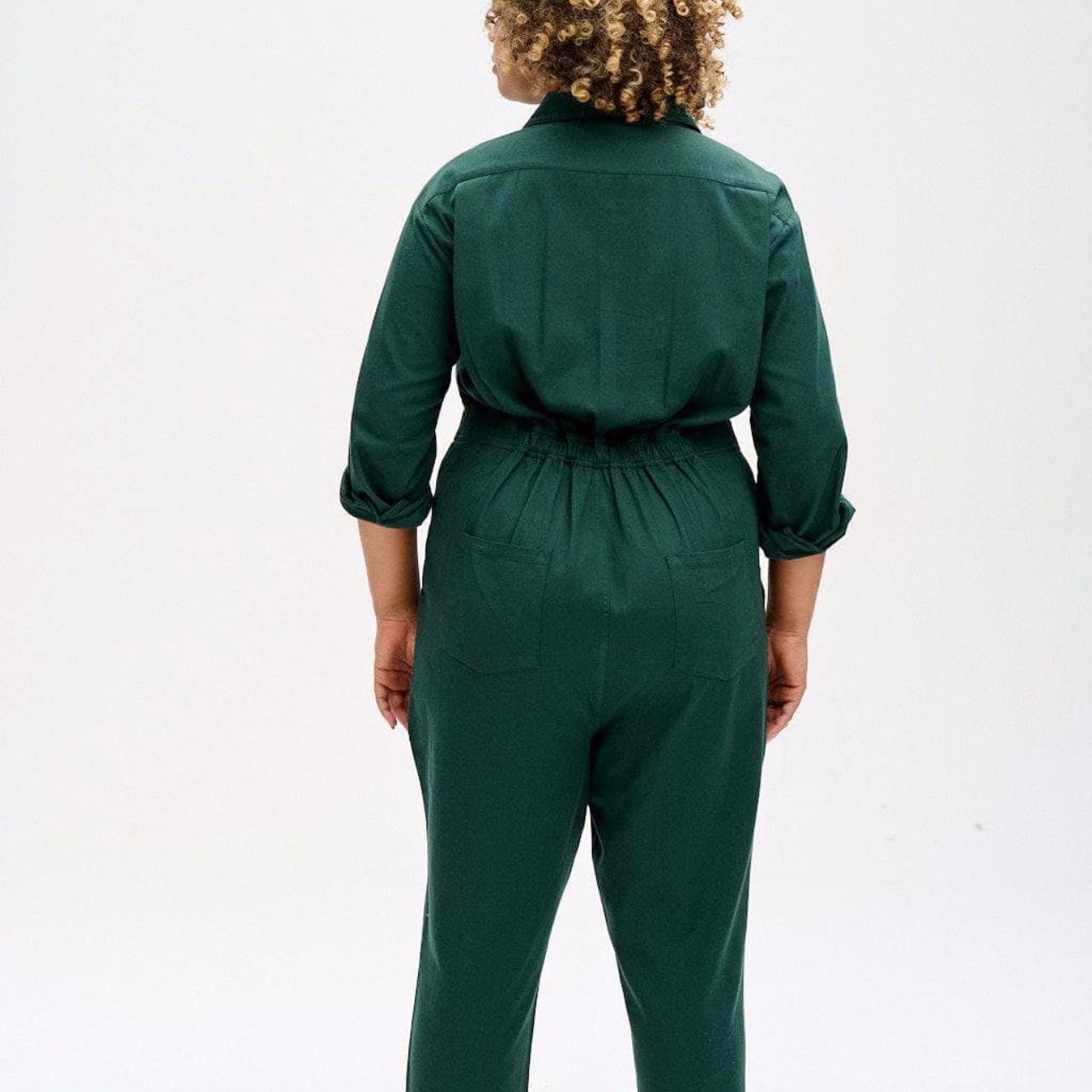 Carmen Jumpsuit ORGANIC COTTON Forest Green... Depop