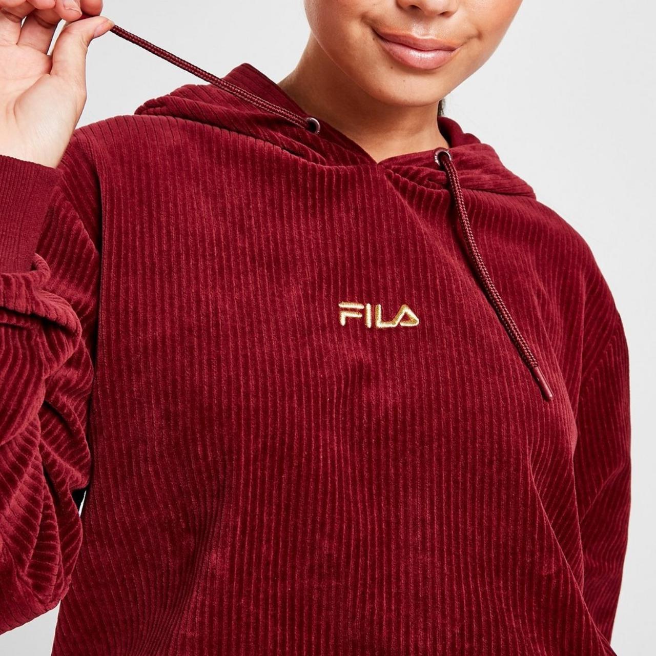 Burgundy shop fila hoodie