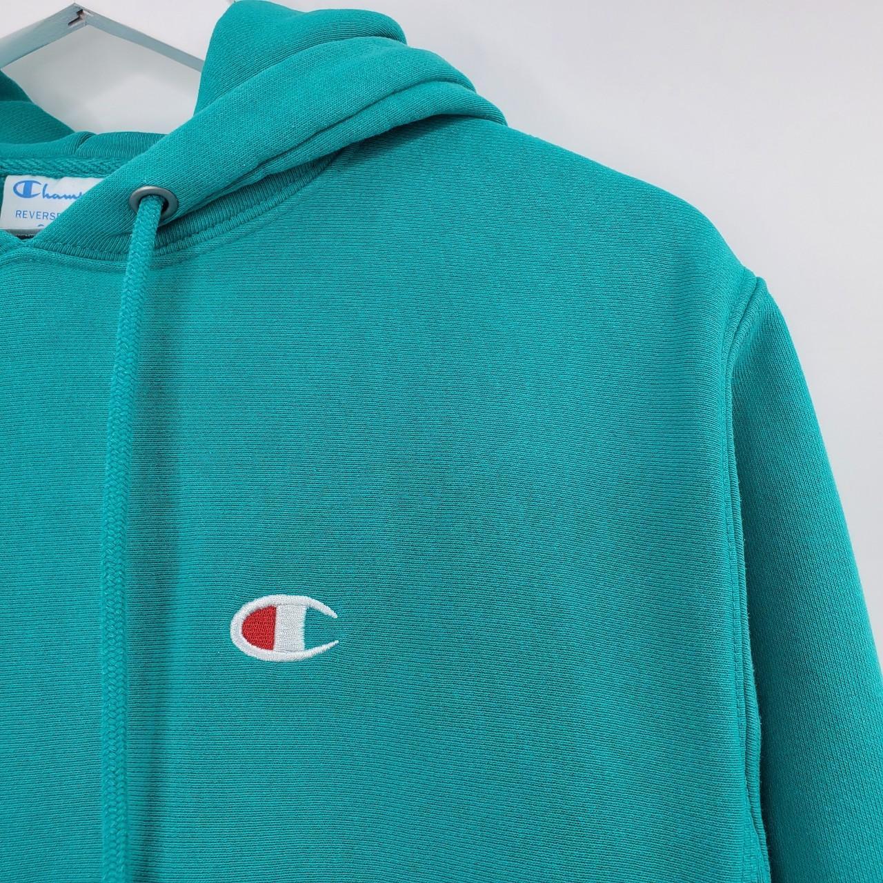 aqua green champion hoodie