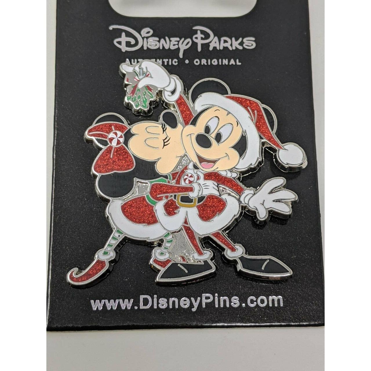 Disney Minnie Kissing Santa Mickey Under Mistletoe Depop