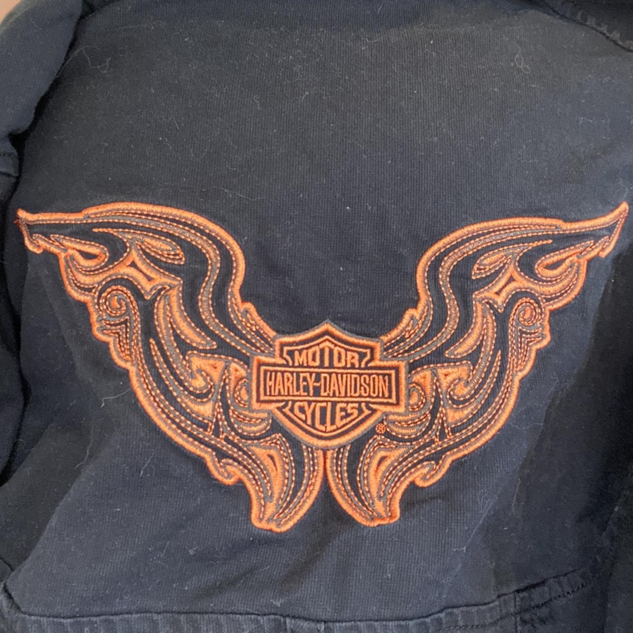 vintage harley davidson bomber jacket zippers on... Depop