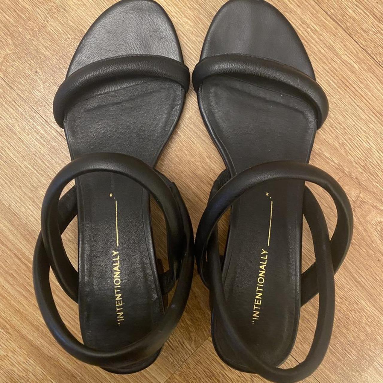 Intentionally Blank Kimi sandals size 7 black Worn... - Depop
