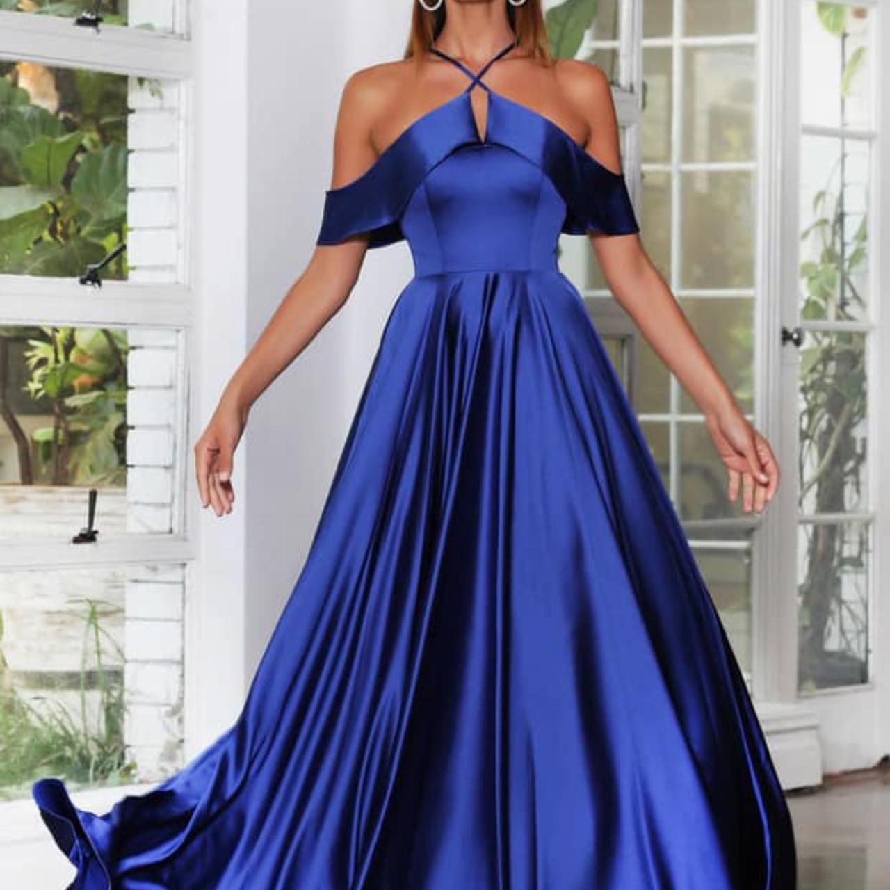 J’adore Callie dress Colour Royal blue Size 18 Depop