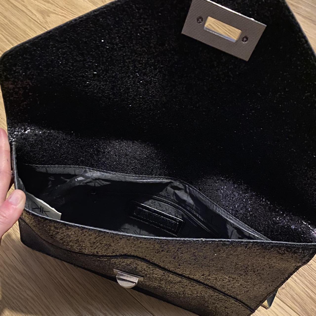 Genuine black glitter Kardashian Kollection clutch Depop