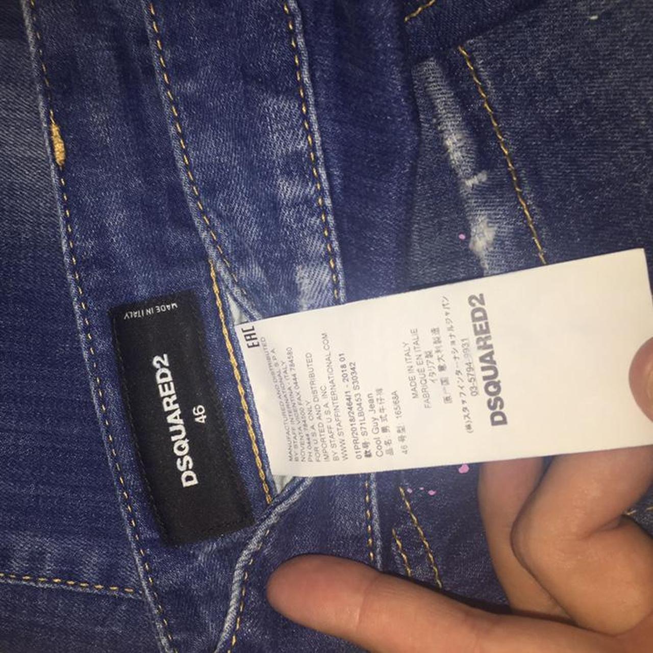 Dsquared Jeans Pink white paint splatter