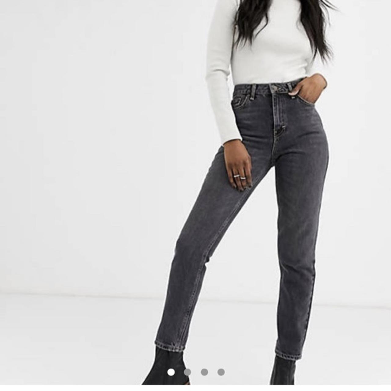 Washed black Mom jeans W26 L34 RRP... Depop