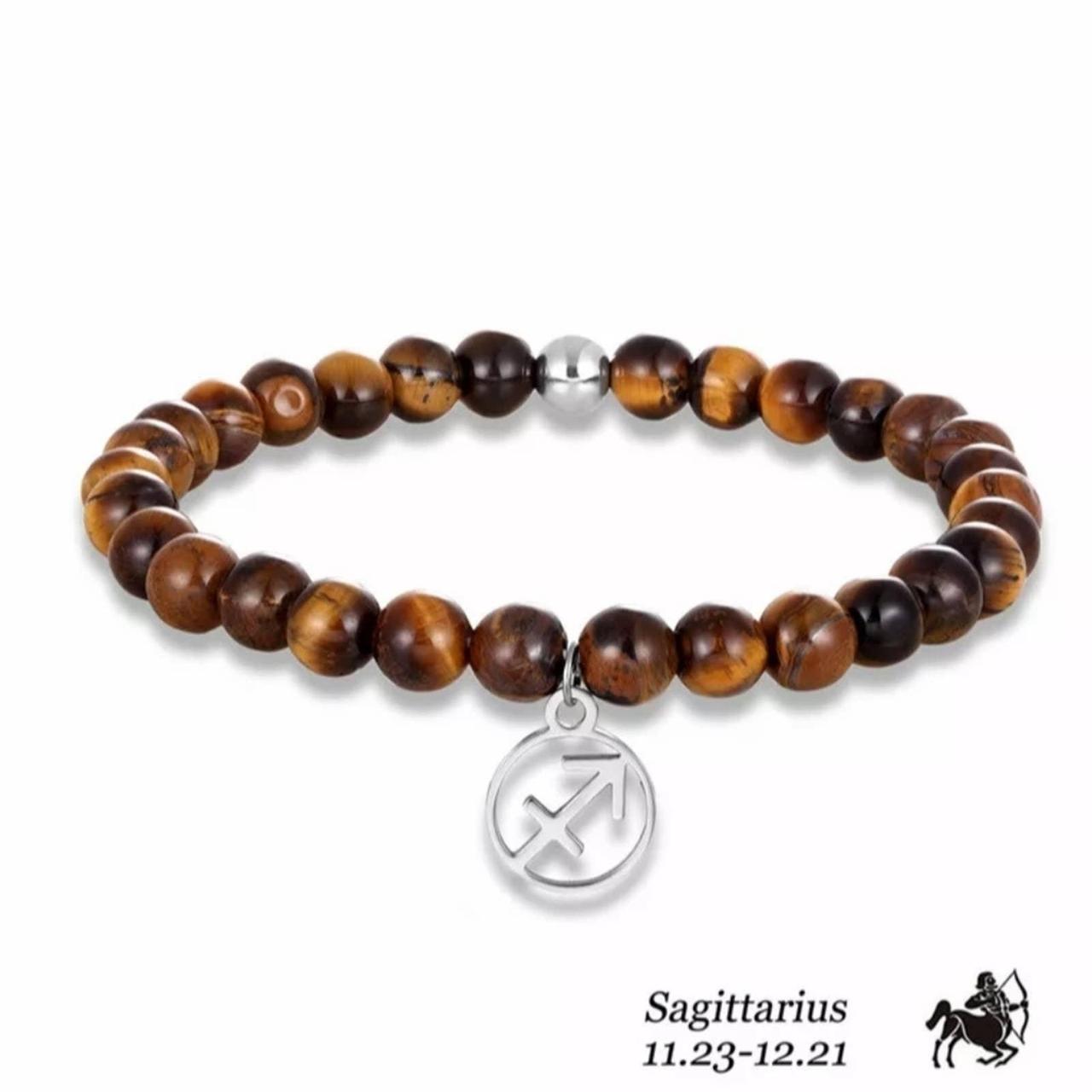 Brand New Elastic Sagittarius Zodiac Tiger Eye... Depop