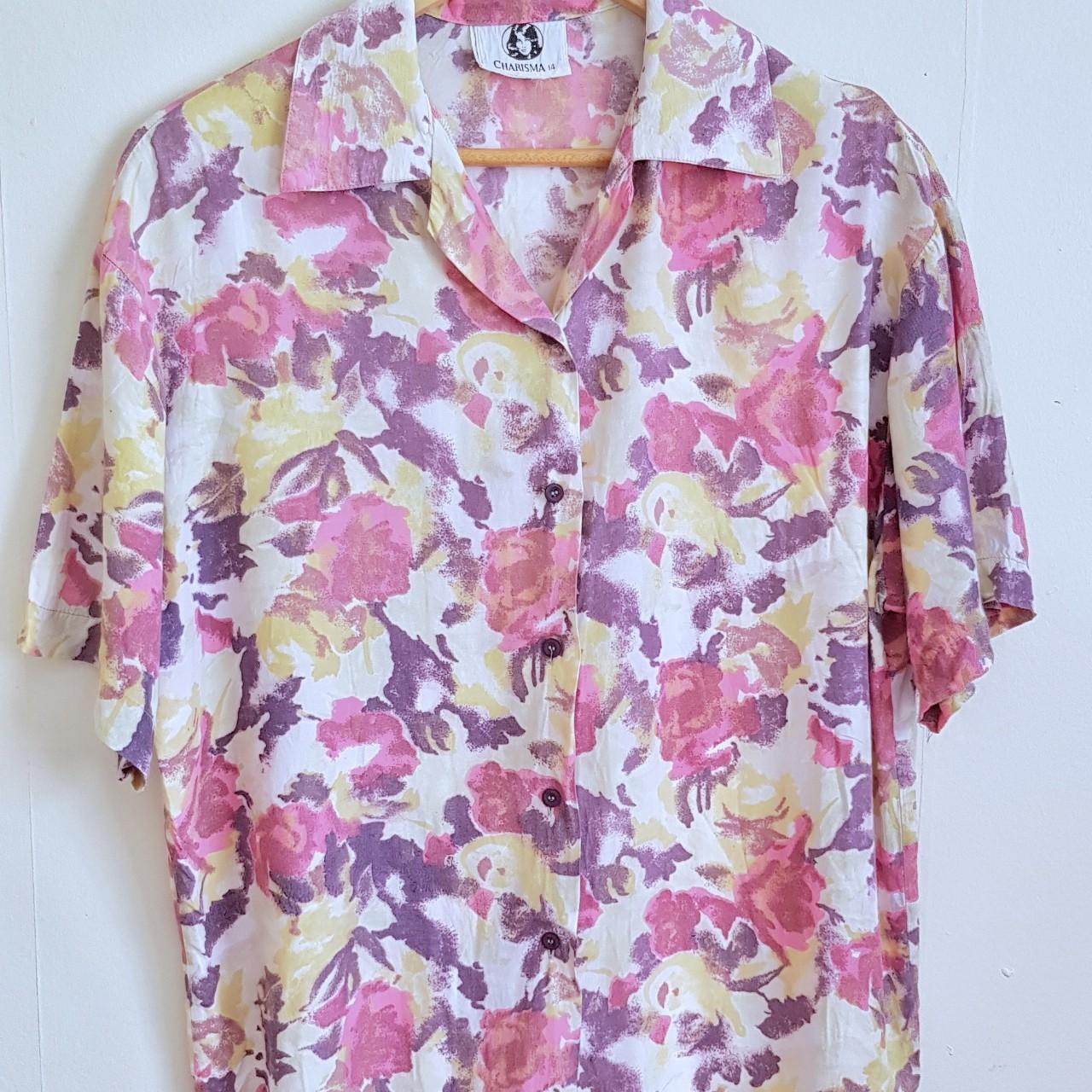 Women's Pink and Purple Shirt | Depop