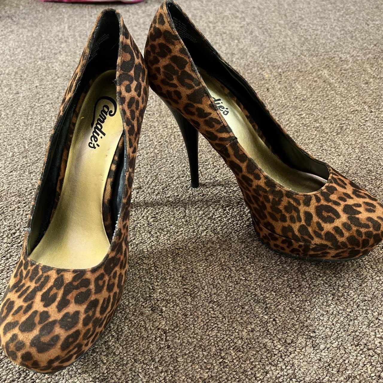 Cheetah Brown & Black Candies Stiletto Pump Heels... - Depop