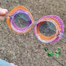 Something unique:, One-of-a-kind crochet sunglasses.