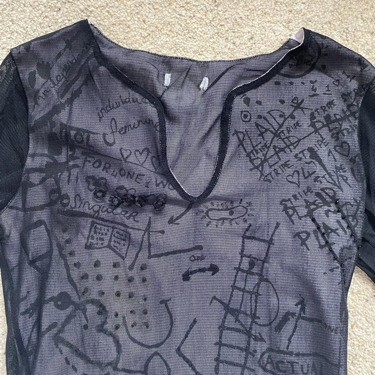 90s Mesh Top Similar to Cop Copine. No label. Small... Depop