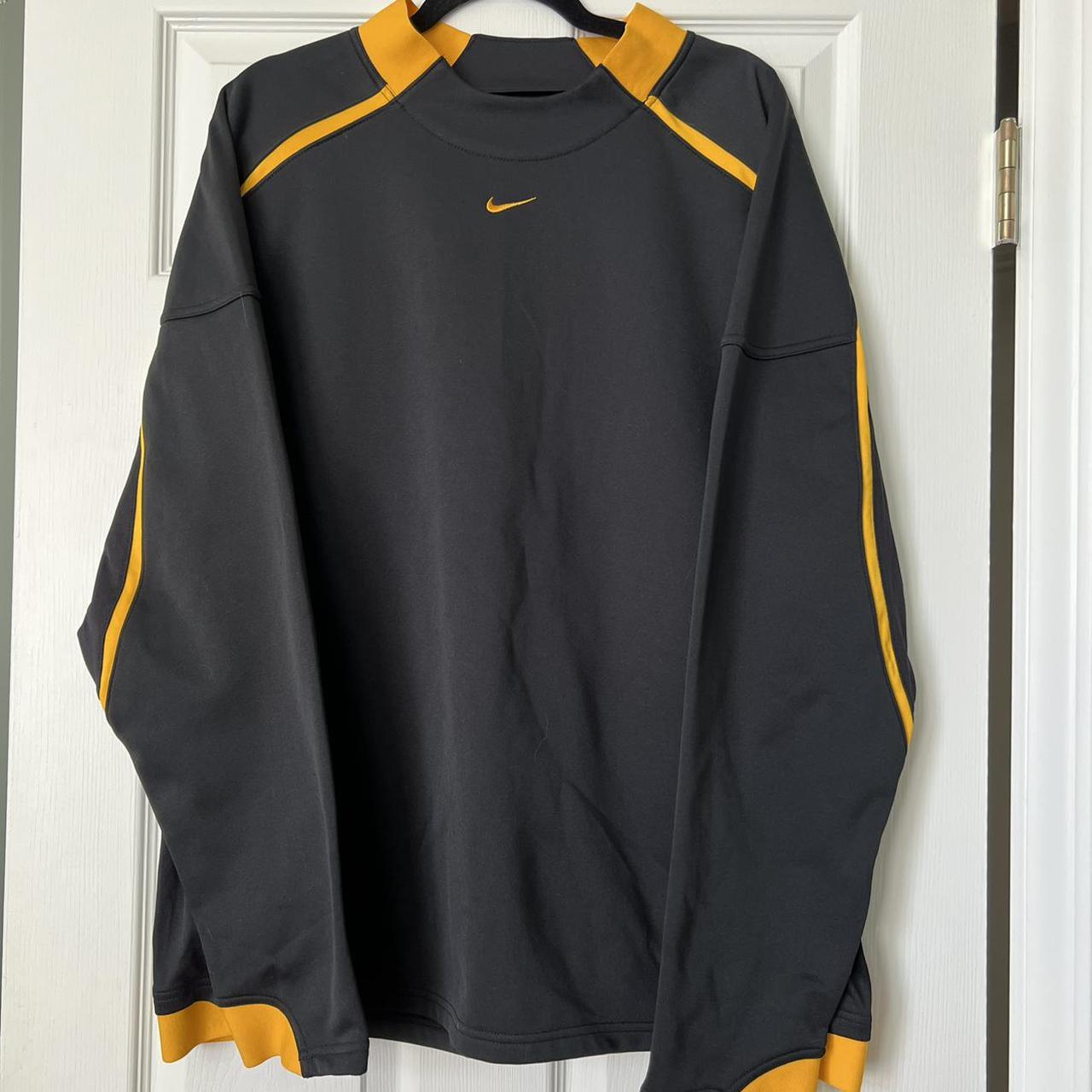 Nike Team | Black and Yellow Sweatshirt... - Depop