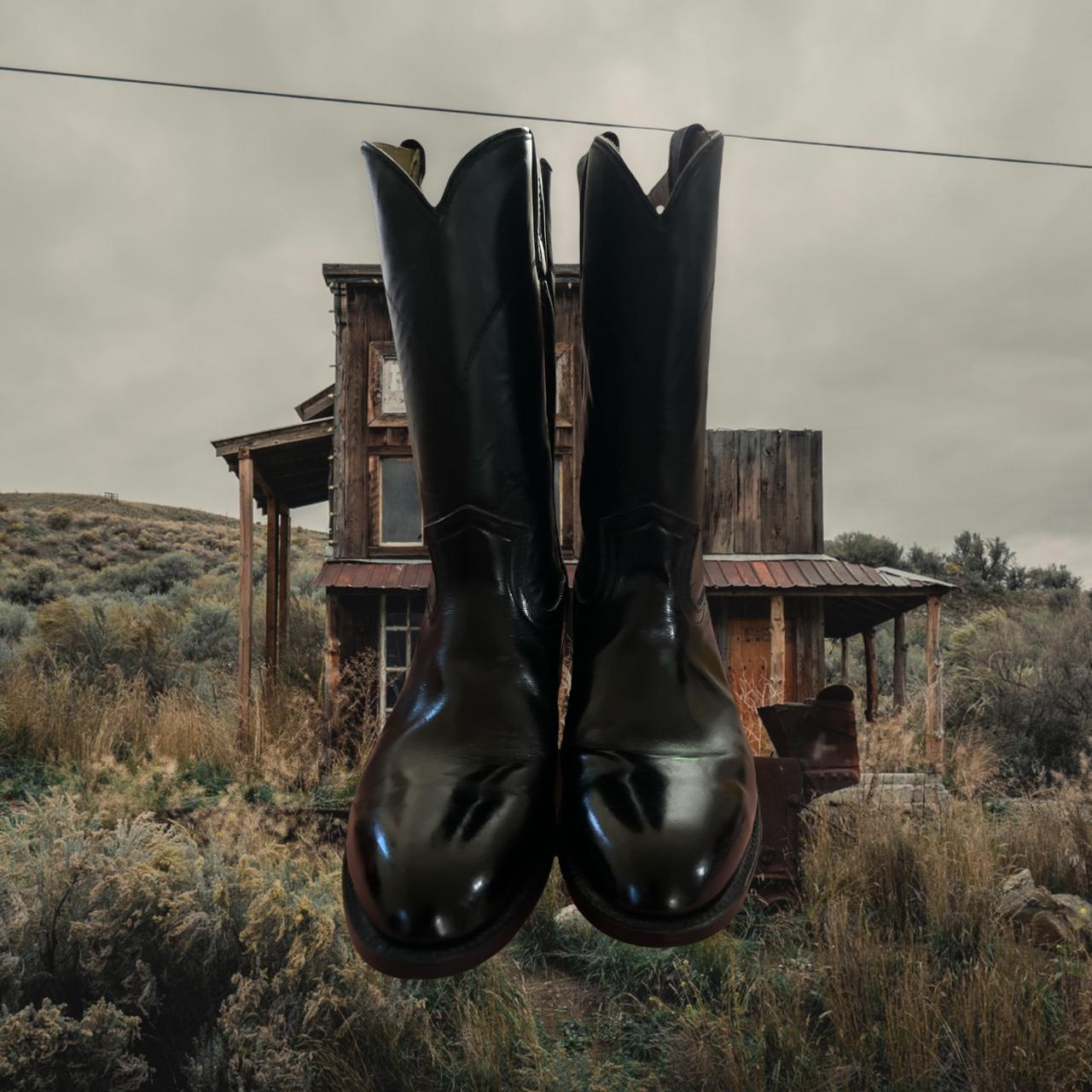 Express Rider black leather boots good condition... Depop