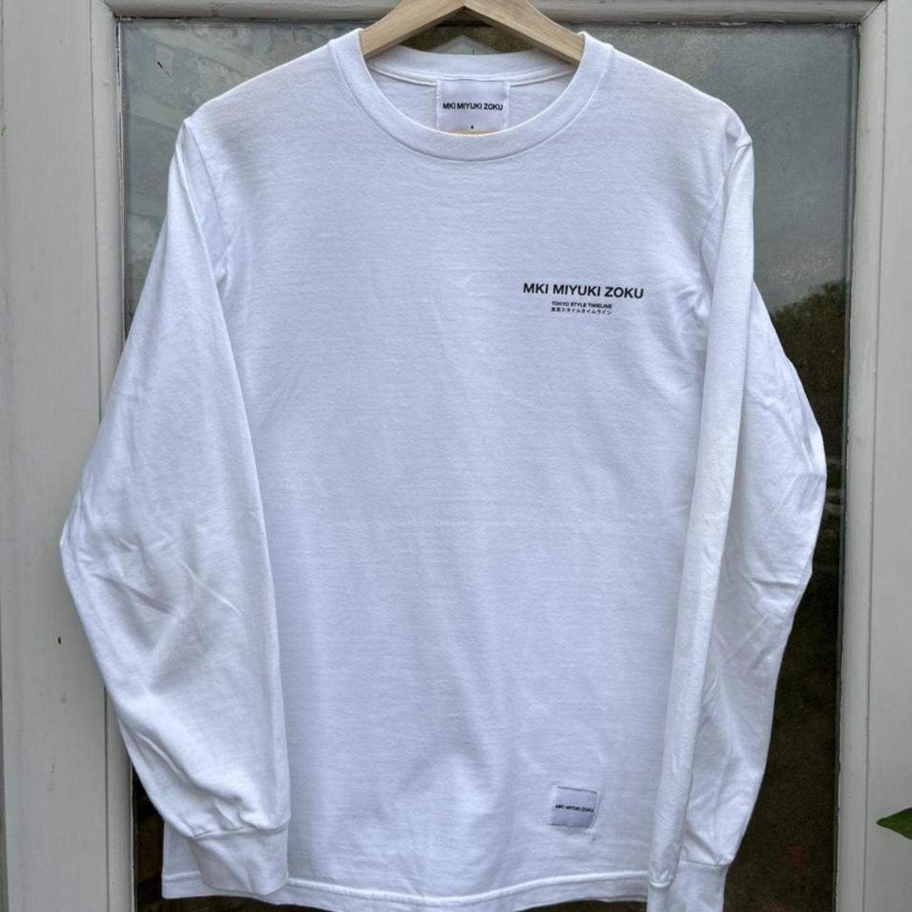 MKI MIYUKI ZOKU long-sleeved white tee. Fits a small... - Depop