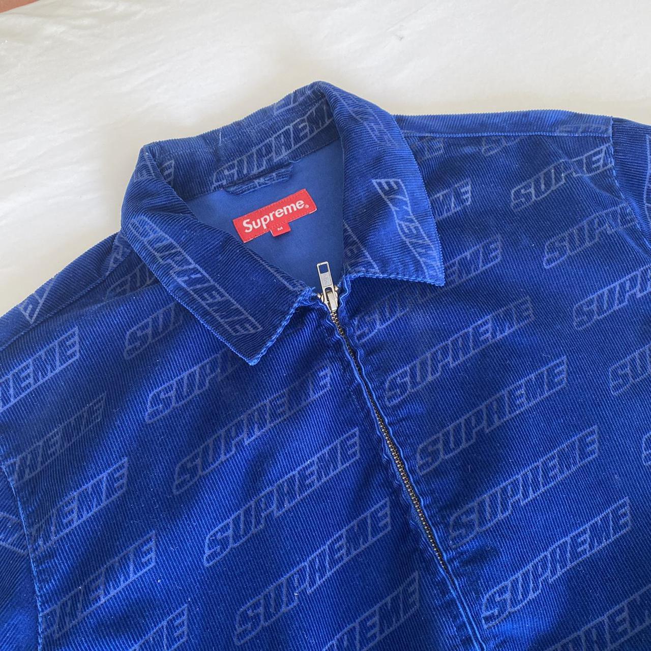 supreme debossed logo corduroy jacket