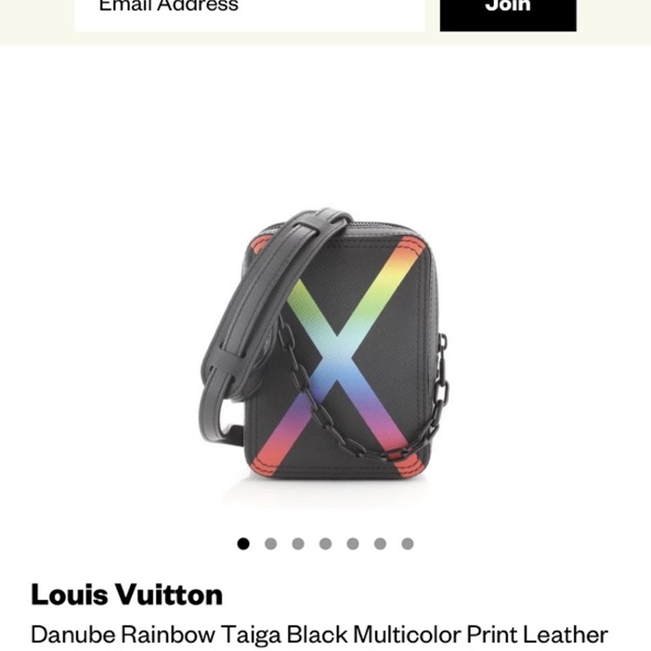 Louis Vuitton Danube Rainbow Taiga Black Multicolor - Depop