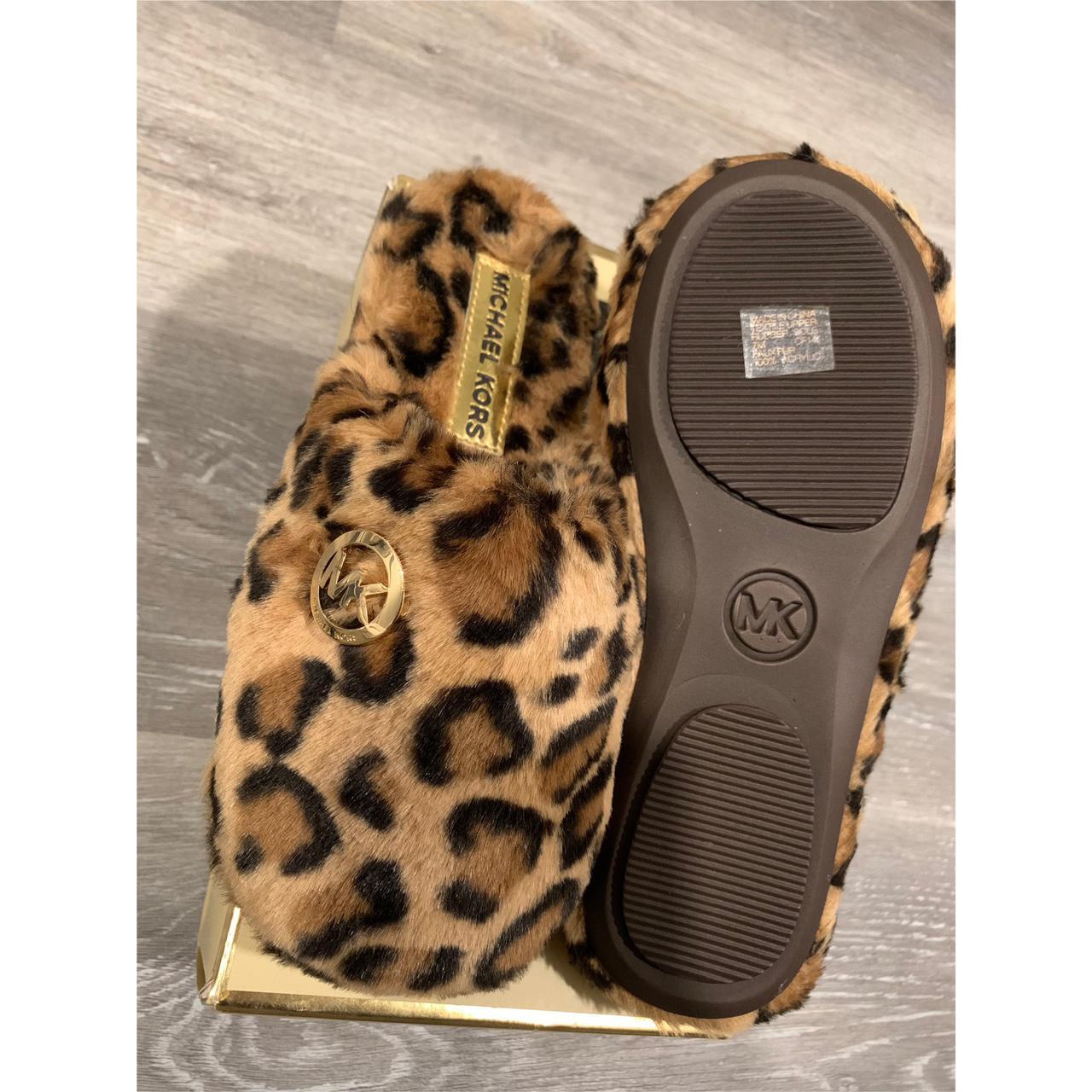 michael kors leopard slippers