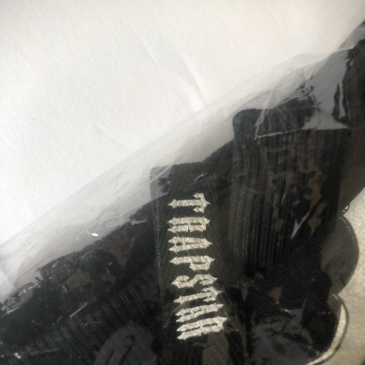 Trapstar Men's Black and Grey Hoodie Depop