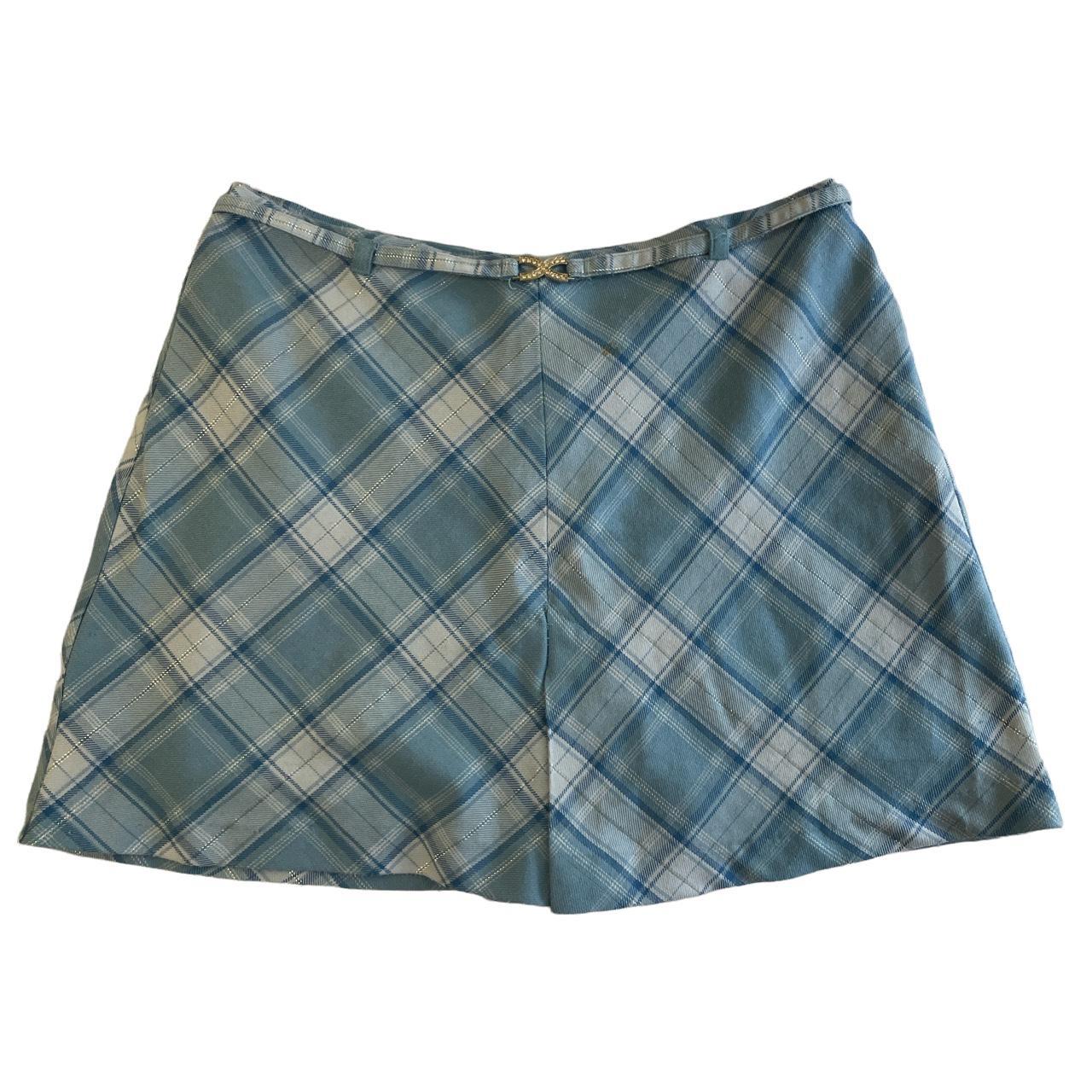 Women's Blue and Silver Skirt | Depop