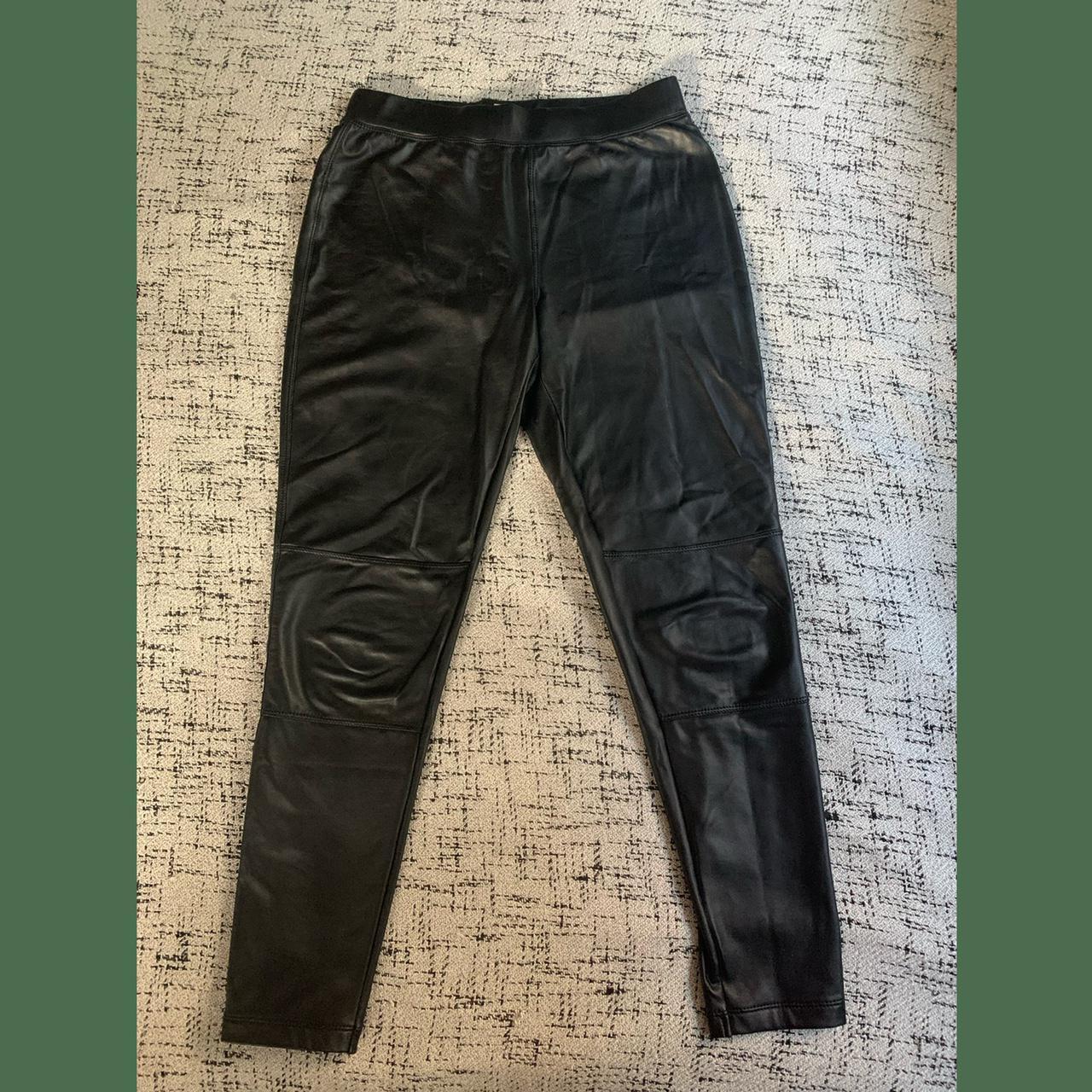 faux leather fleece lined leggings