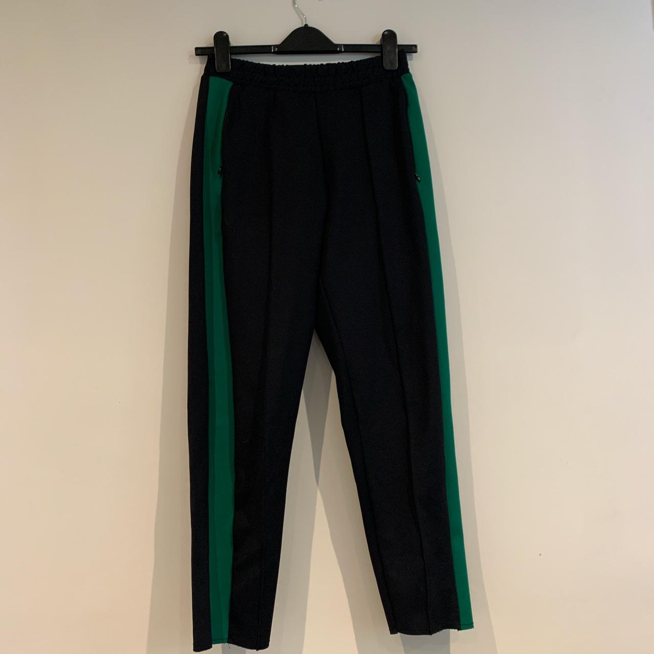 Zara Emerald Green Side Stripe Work Pants