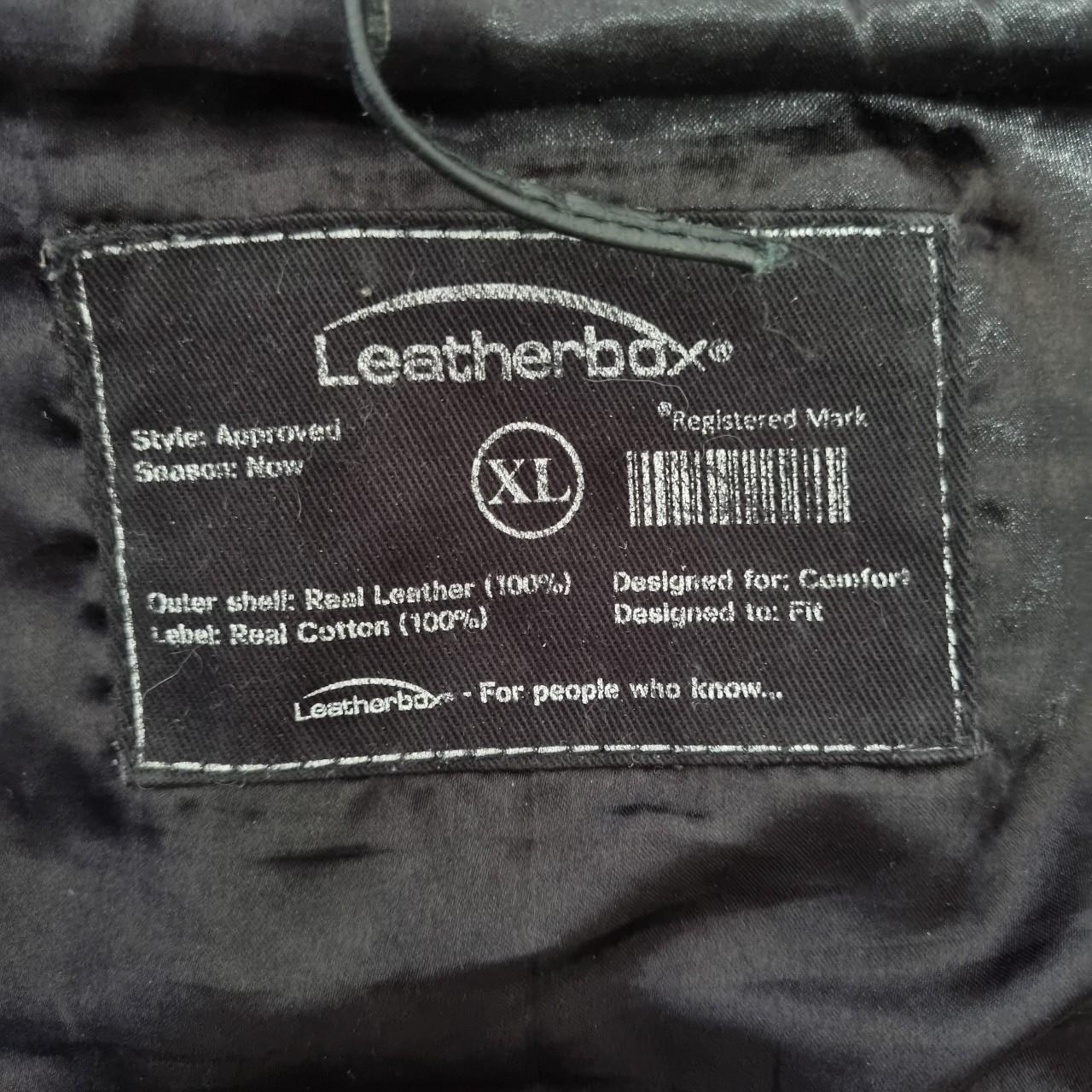 Leatherbox hooded leather jacket, good condition,... - Depop