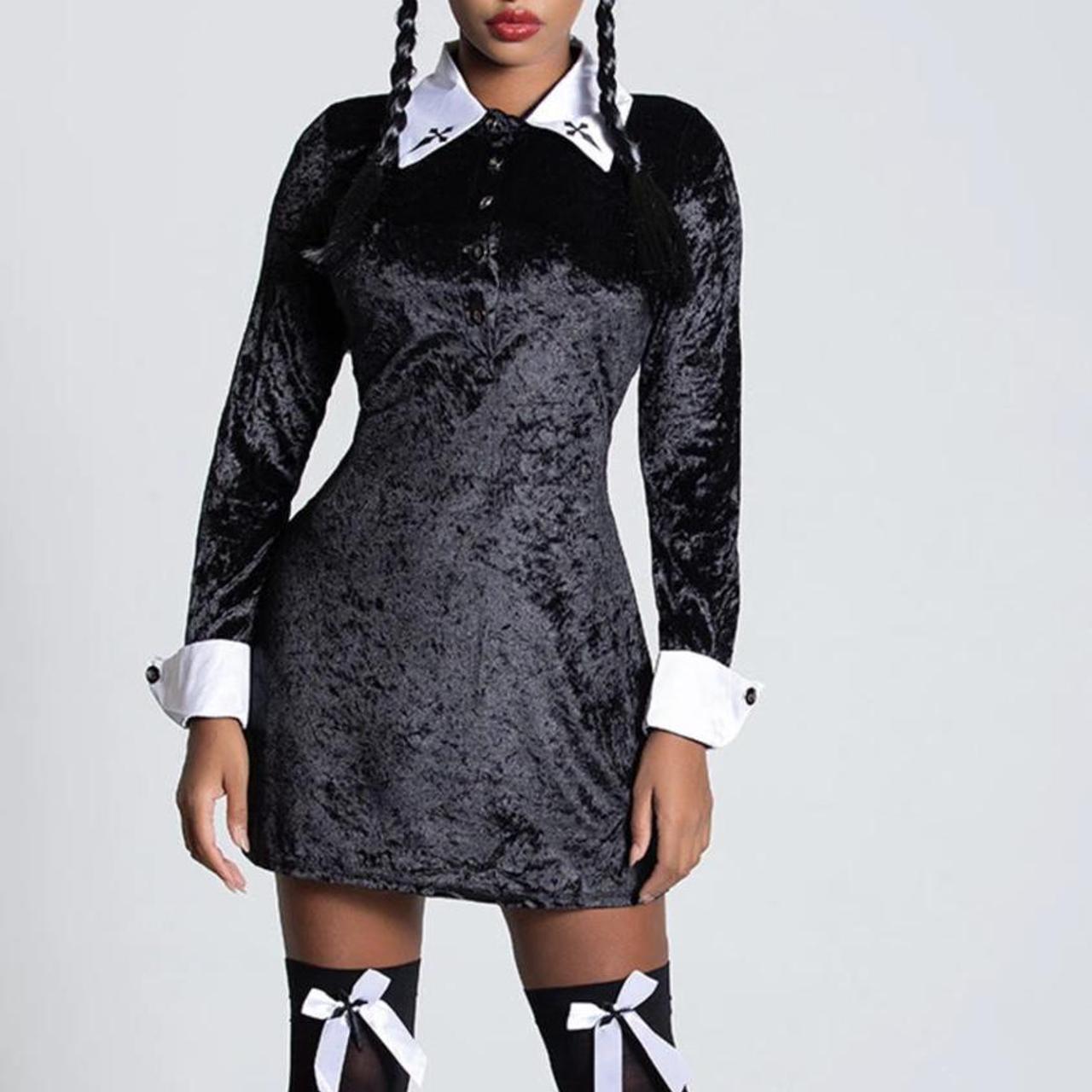 Wednesday Addams costume #halloween #wednesdayaddams #costume  Wednesday  costume, Wednesday addams halloween costume, Wednesday addams costume